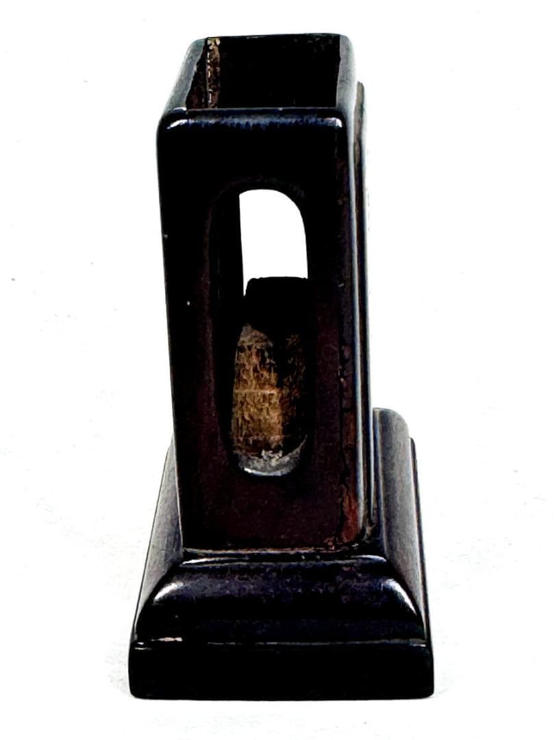 清時代 五彩龍鳳凰文皿 灰皿 乾隆年製? 唐木紫檀喫煙具セット WWWT109