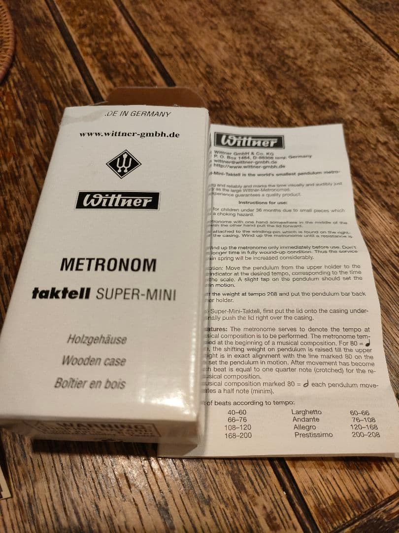 WITTNER 木製メトロノーム ドイツ製