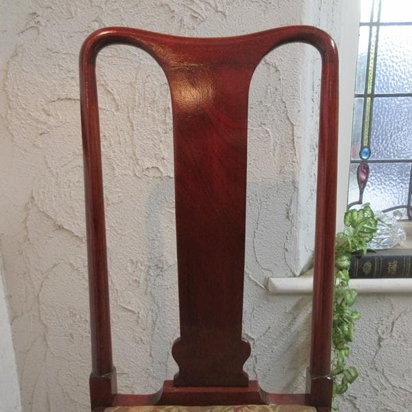 イギリス アンティーク 家具 クイーンアンチェア 猫脚 椅子 英国 4635d