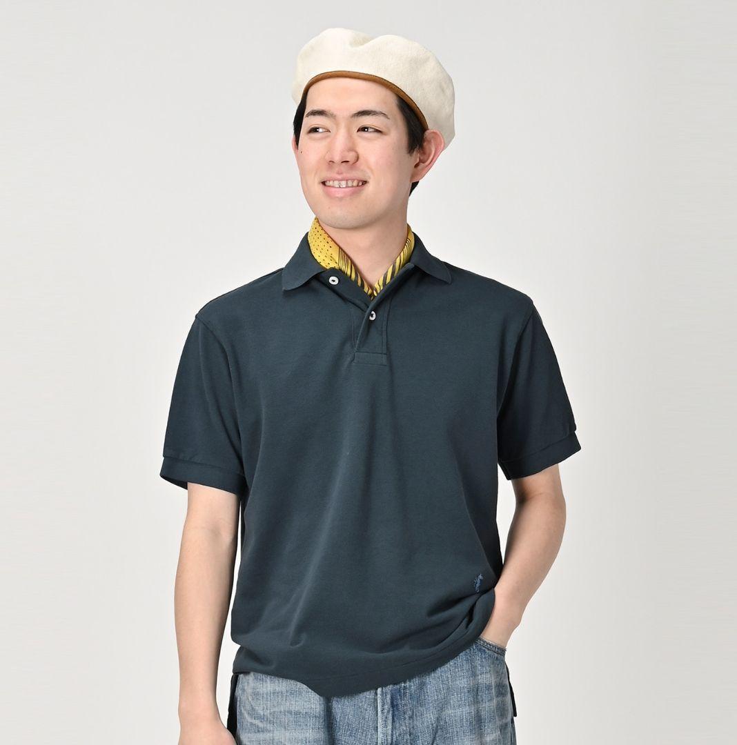 45R☆スーピマカノコの33色908ローファーポロ/モスグリーン♪