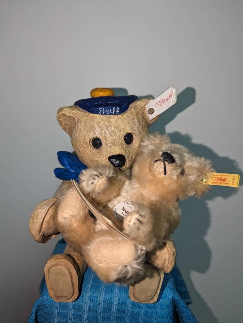 シュタイフ　２体　彫刻？とぬいぐるみ