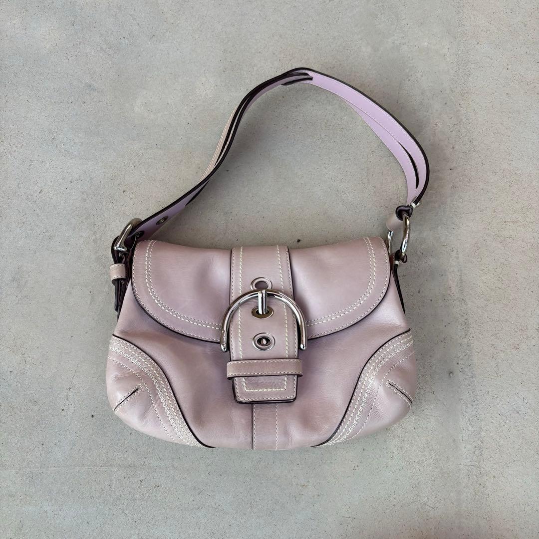 バッグ old coach one shoulder bag light purple