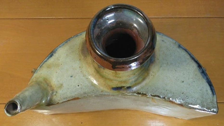 人間国宝 金城次郎 魚紋抱瓶 栞 共箱 美品 壺屋焼 壷屋焼 やちむん 大きい