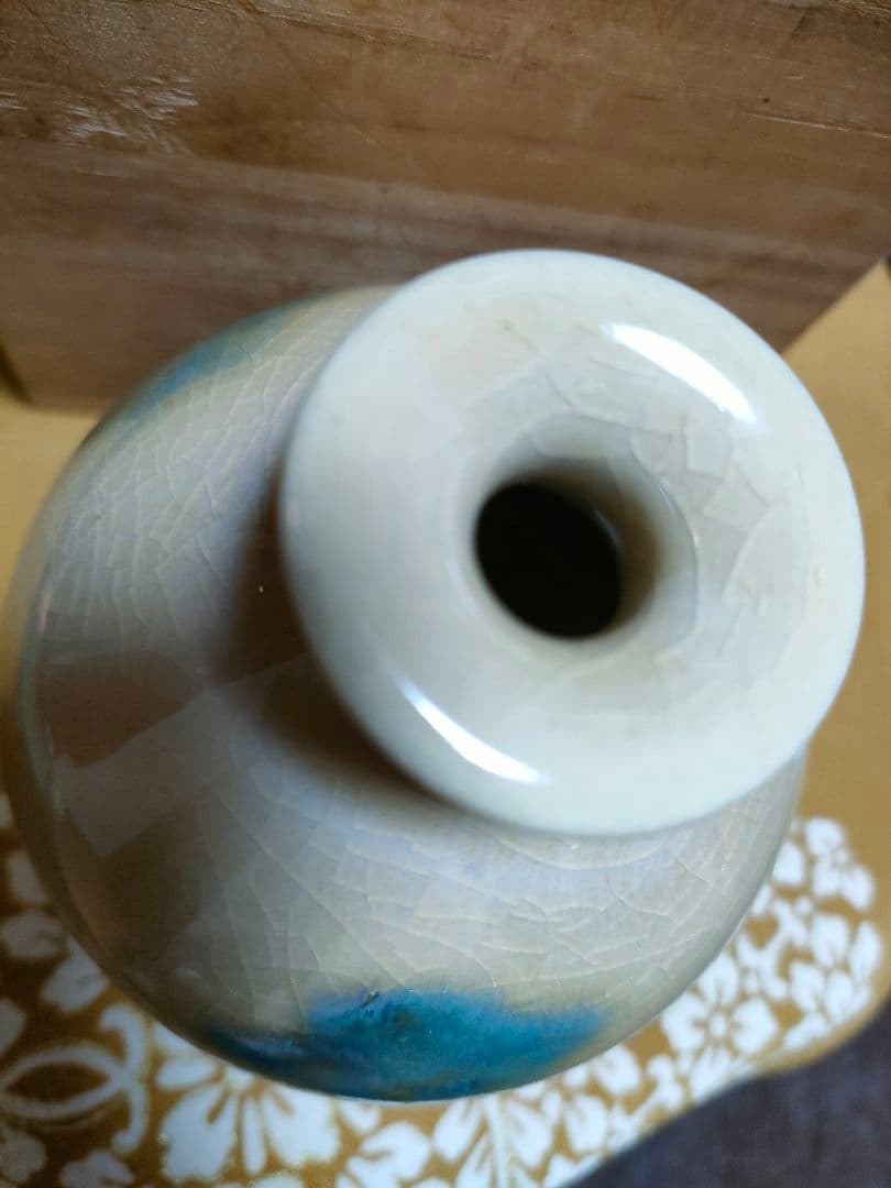 値下げ　土肥刀泉作　花瓶　新品　共箱付き