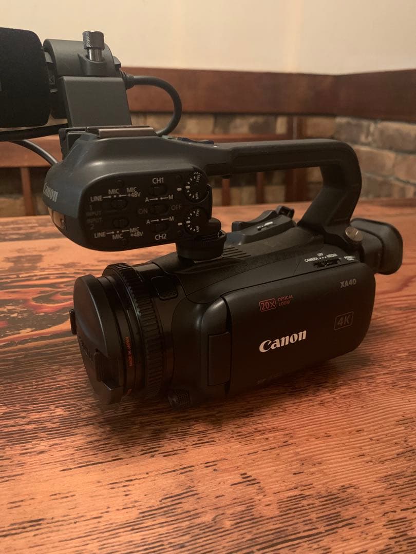 業務用Canon 4Kビデオカメラ XA40 ハンドルユニットHDU-1セット