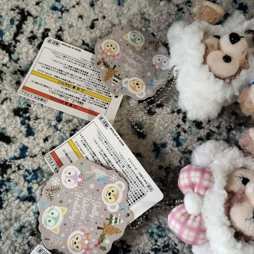 ダッフィー ＆フレンズ ウインターホリデーぬいぐるみバッジ４体