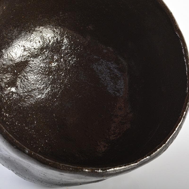 ラッキーライラック　茶道具　楽吉左衛門　黒楽茶碗　N　5732