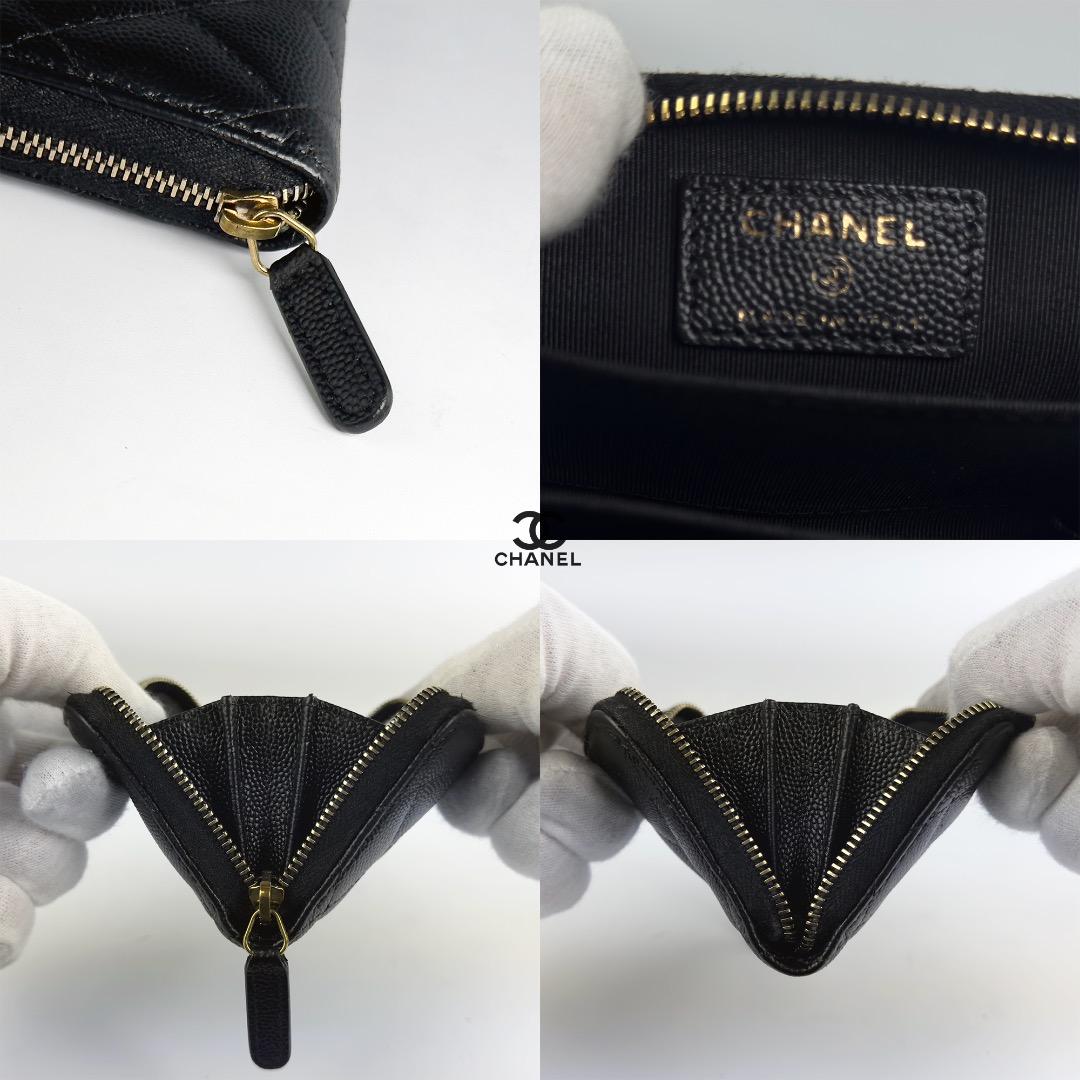 正規品　シャネル　マトラッセ　ゴールド金具　ラウンドファスナー　ケース