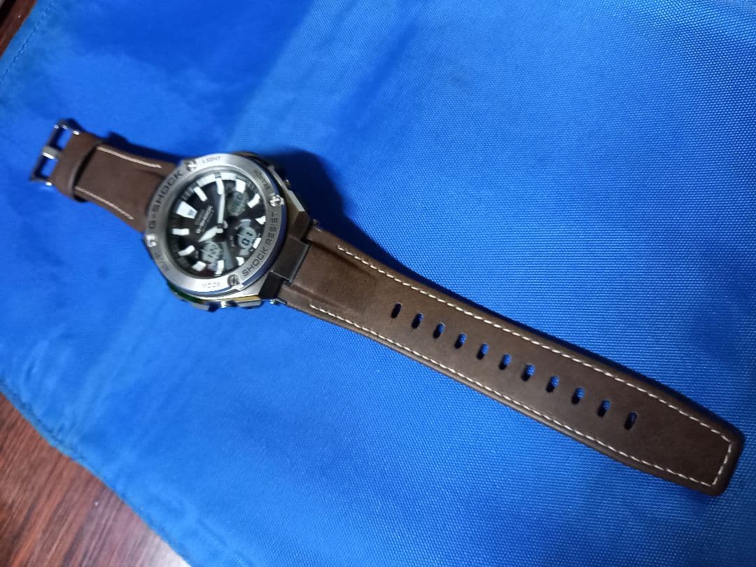 CASIO G-SHOCK 黒 レザーベルト Gstーw130L