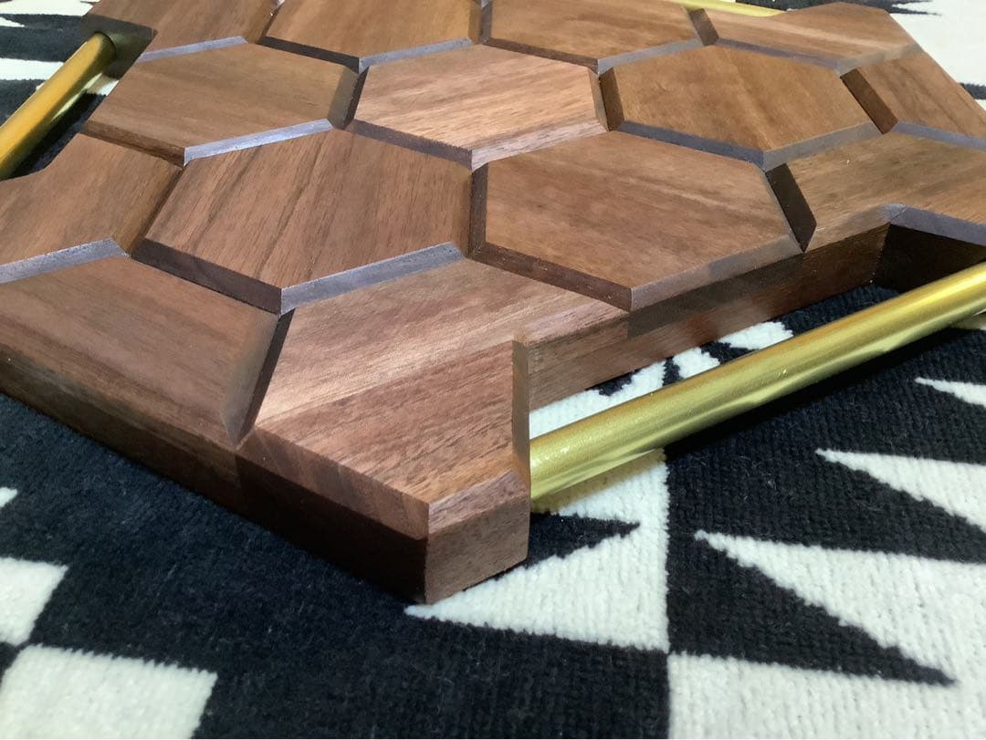 ヘキサゴンテーブル天板三脚テーブルヘキサゴン130ウォールナット