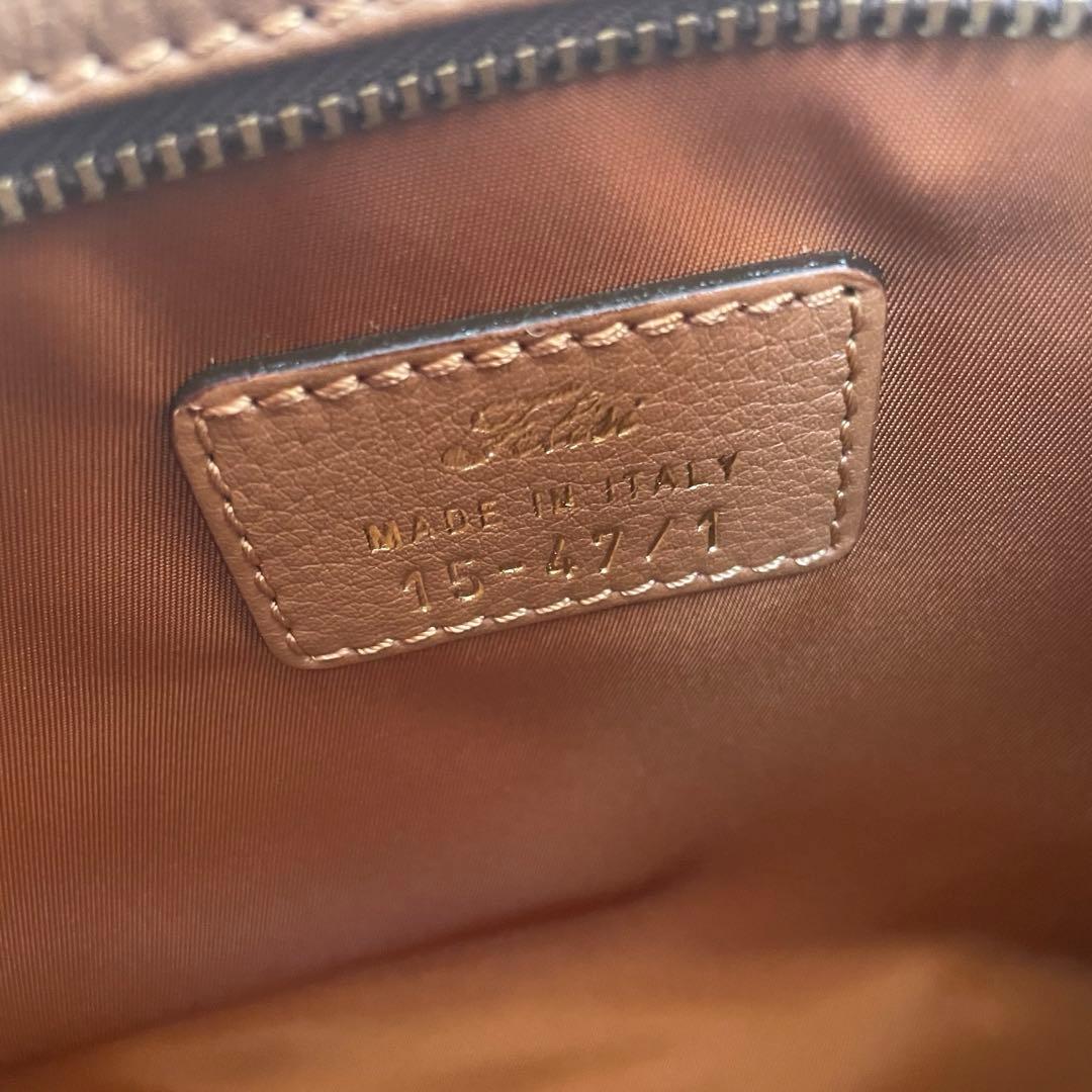 新品 フェリージ サコッシュ ショルダーバッグ レザー ブラウン 本革 ポーチ