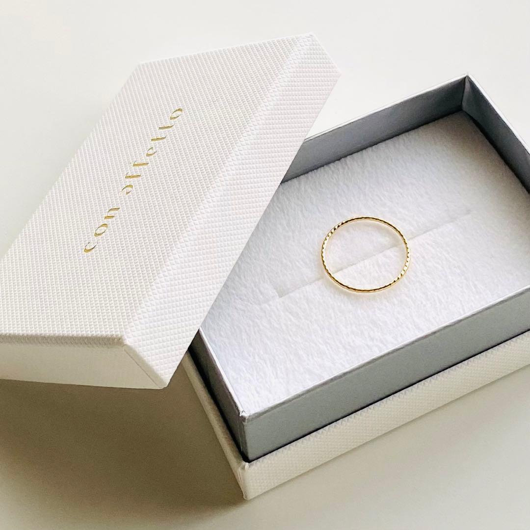 con affetto K10 イエローゴールド デザイン リング 指輪 11号