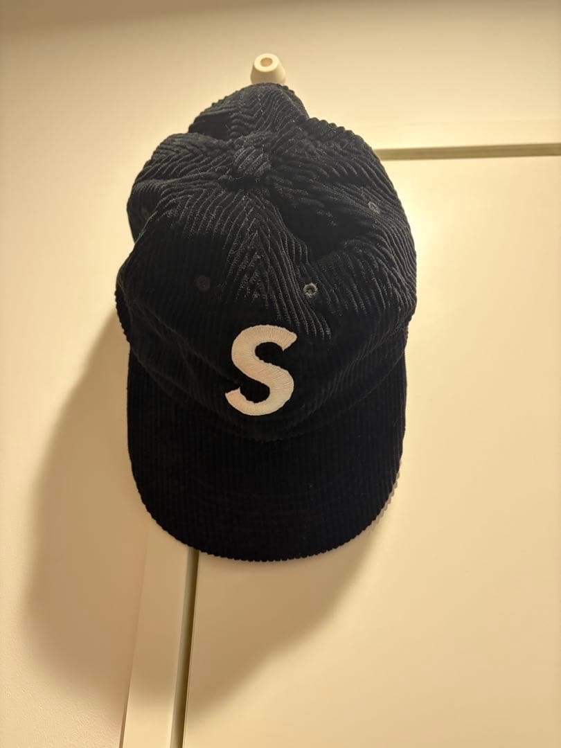 SUPREME コーデュロイキャップ ネイビー