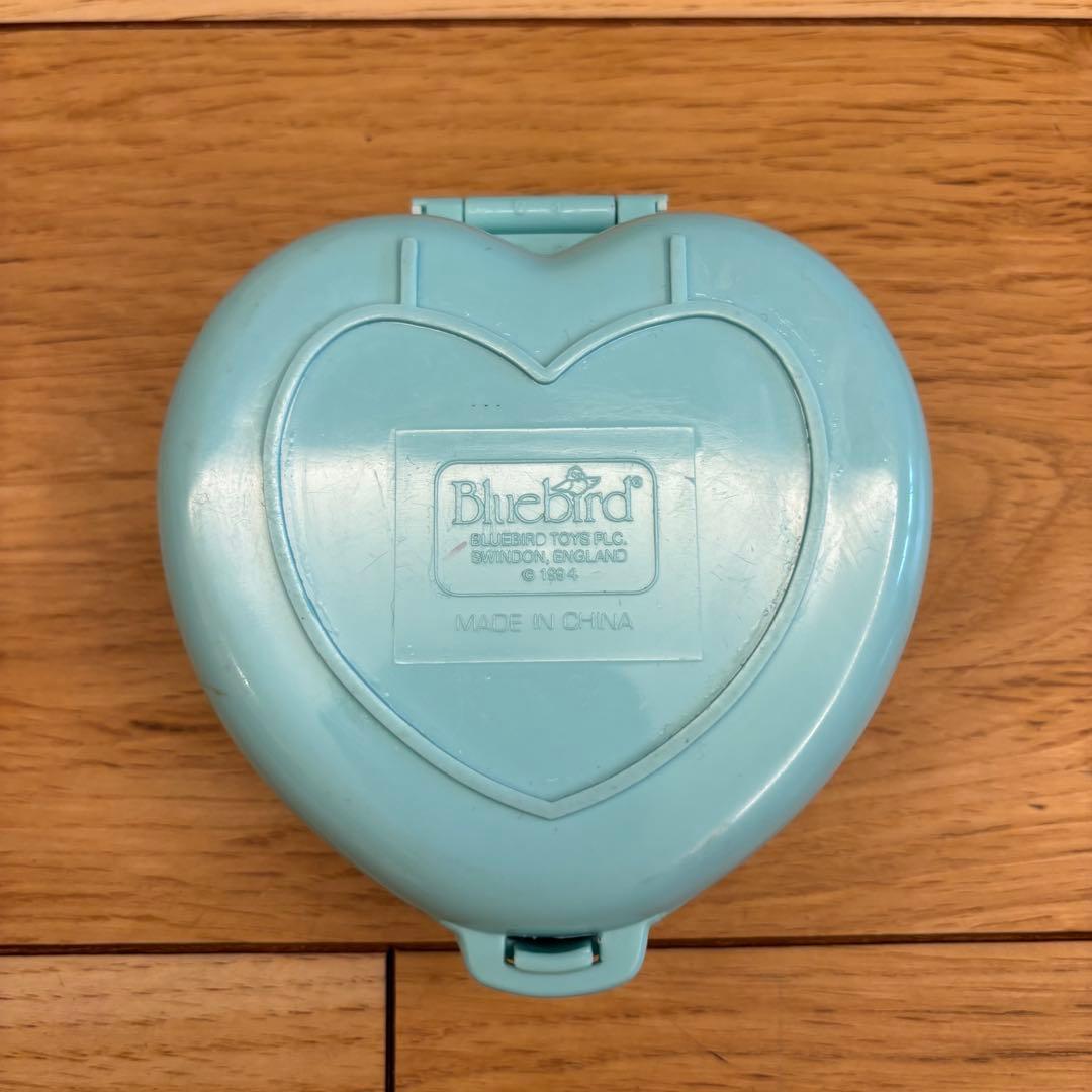 ポーリーポケット•ベビールーム・コンパクト•ハート型•パステルブルー