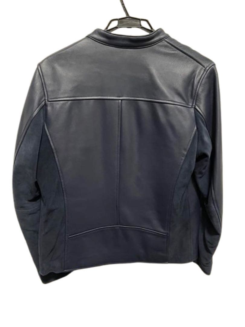 参価7.7万【ダファー】インディゴレーベル ネイビーシングルレザーライダース