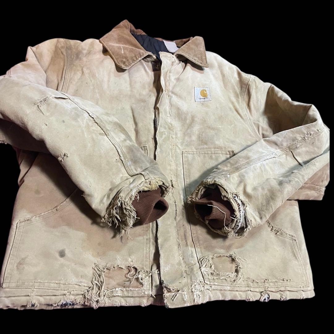 80s Carhartt USA製 トラディショナルジャケット 短丈 襤褸