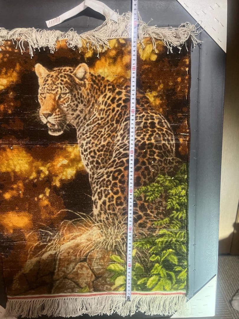 ペルシャ絨毯　絵画絨毯　手織り　タペストリー　横495✖️縦675㎜