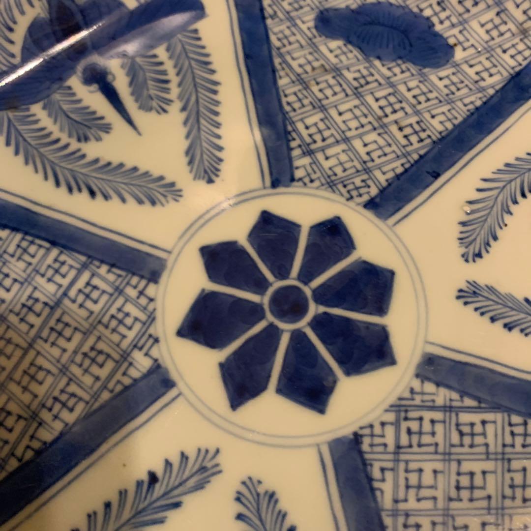 アンティーク　染付 皿　207