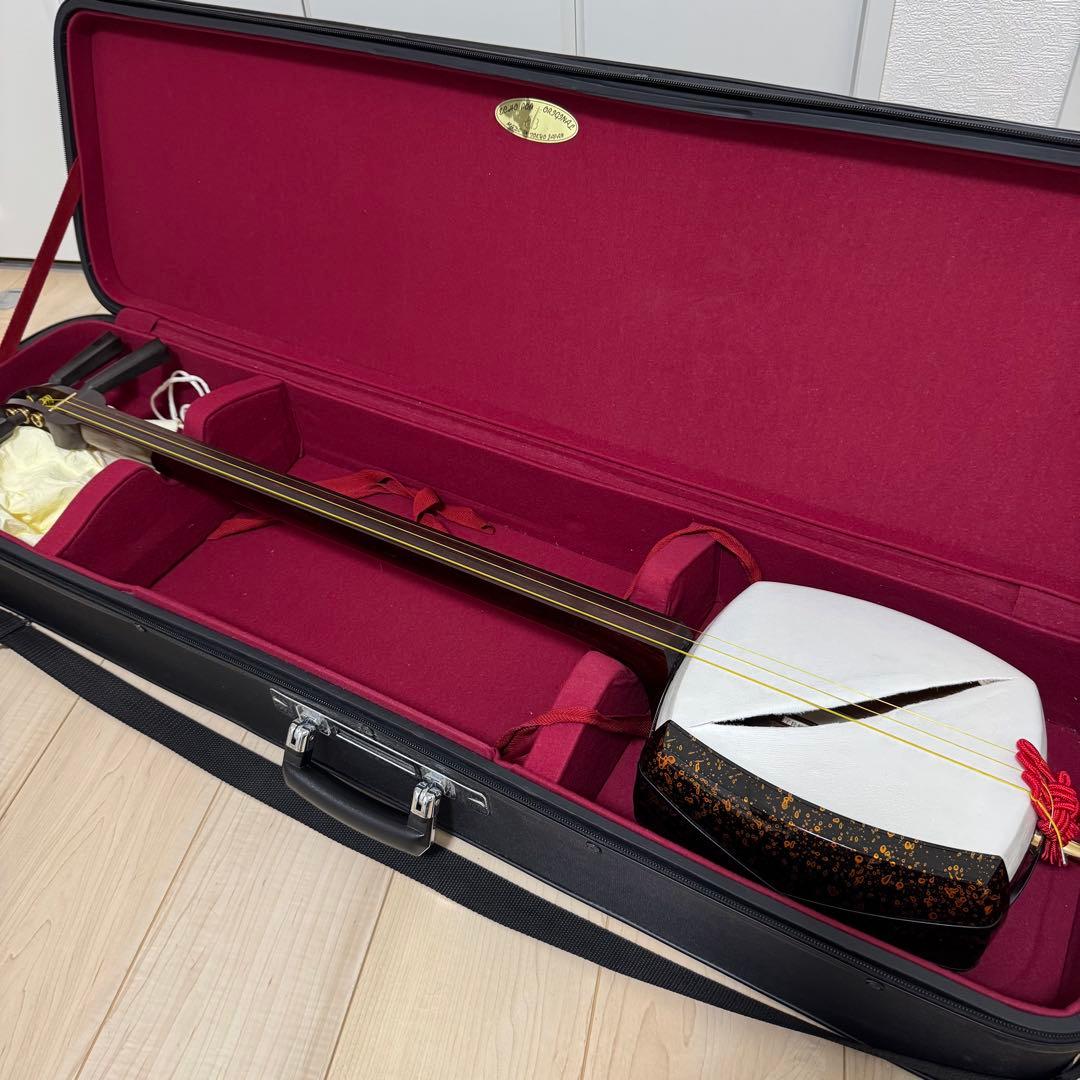 津軽三味線 子持ち綾杉　太棹