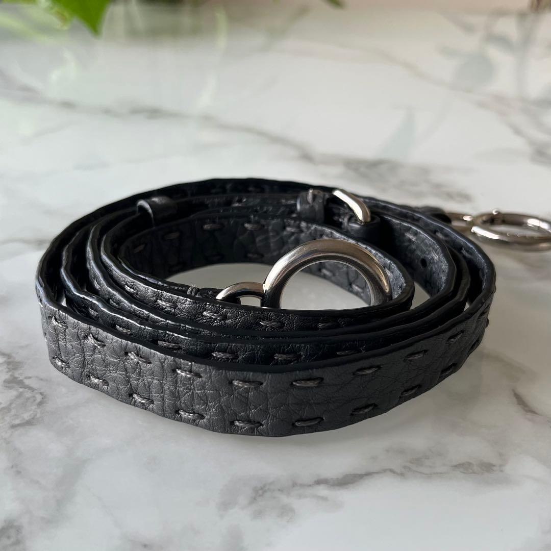 FENDI ピーカブー　ミニ　セレリア レザー　ハンドバッグ　アスファルトグレー