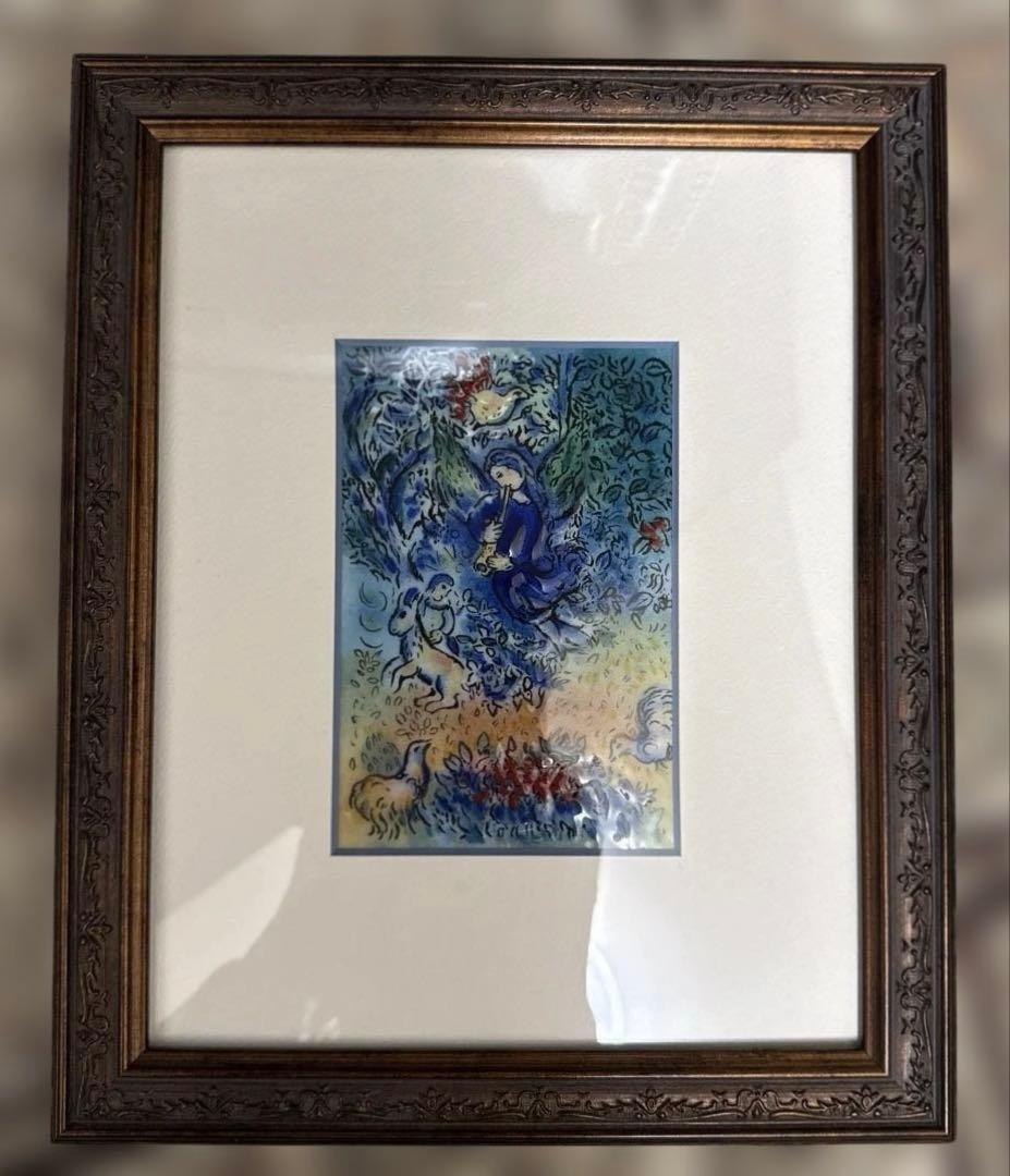 シャガール風　七宝焼　額縁セット