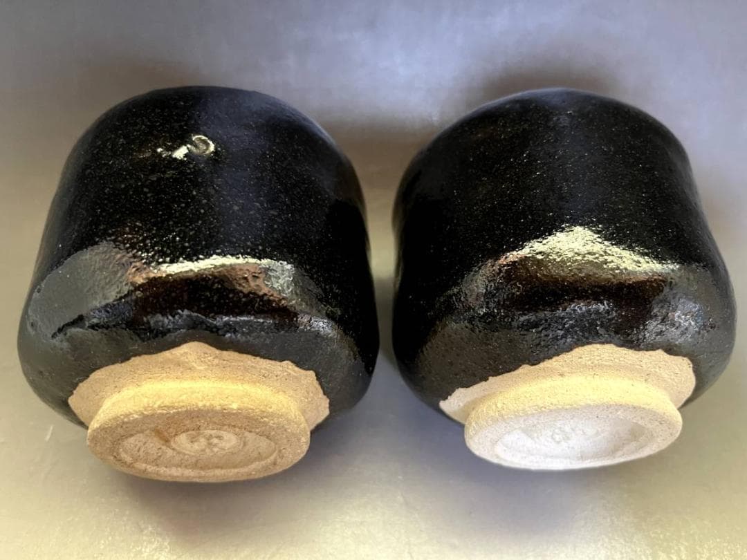 茶碗■黒楽 和楽 小茶碗 京焼 黒釉 小さい抹茶碗 お茶道具 時代物 骨董品■