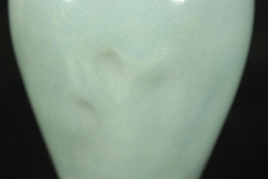 中国美術 天青釉 梅瓶 高17cm ZE216