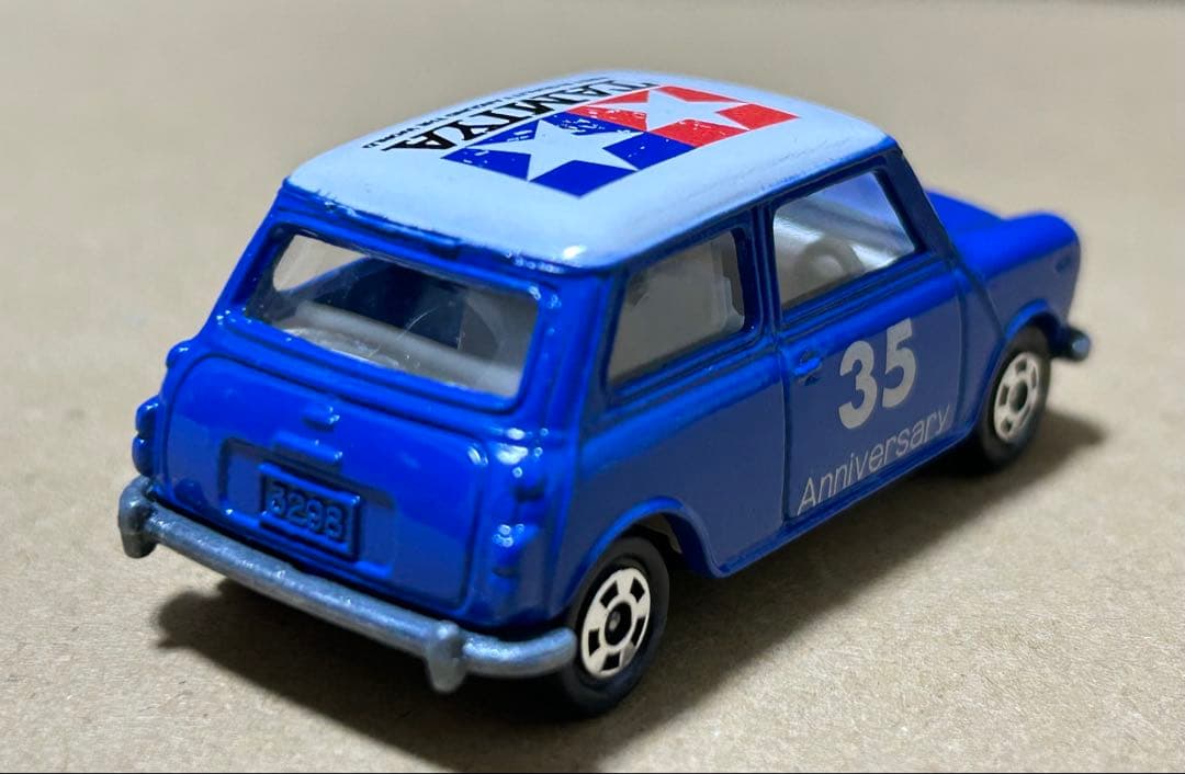 トミカ 青箱 ミニクーパー クリヤマ模型 タミヤ 青 シート白