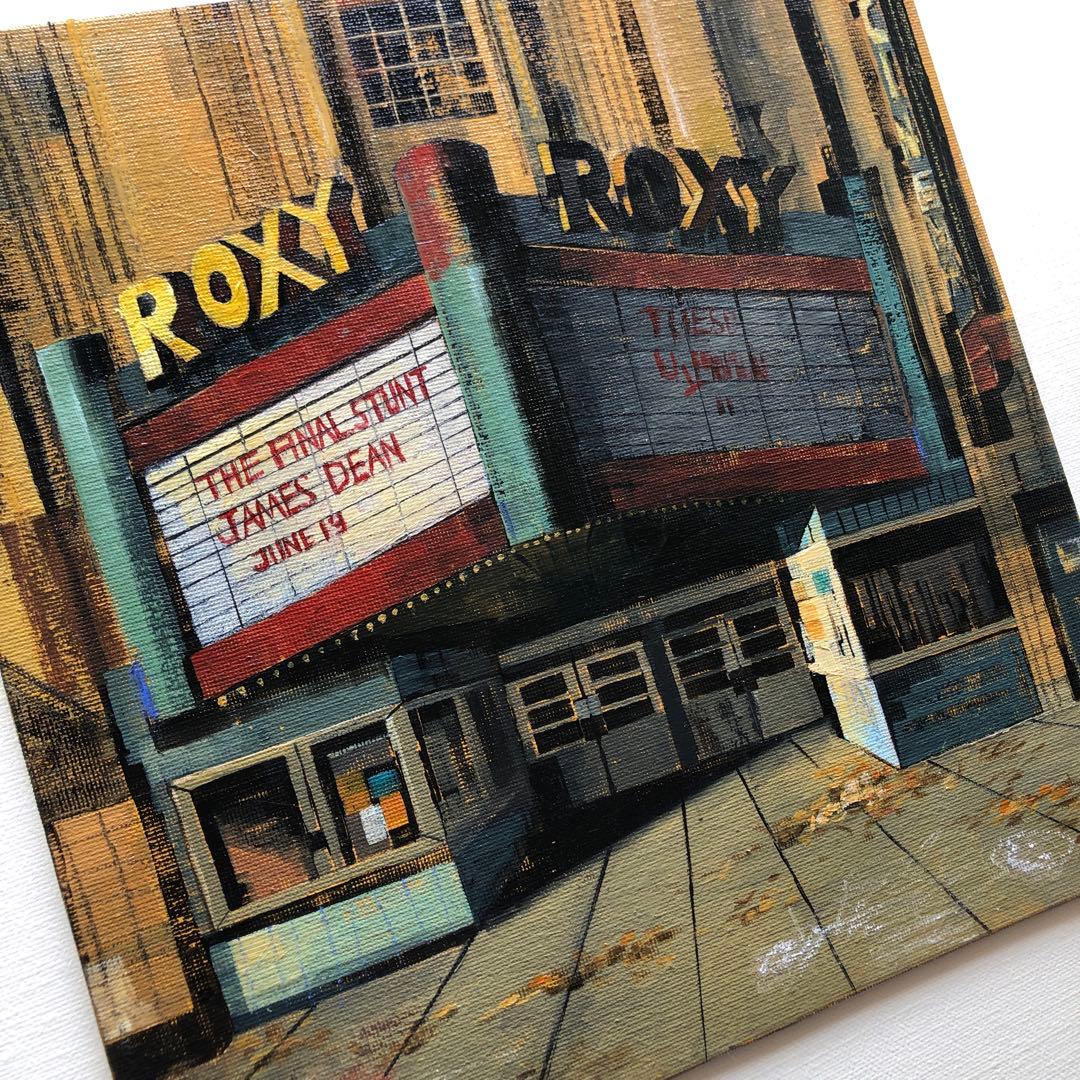 油彩『Slumbering Silver Screen』(眠る銀幕)