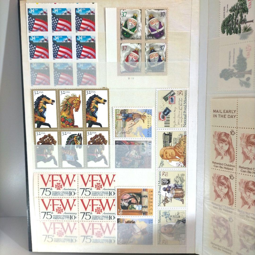 2376 外国切手 アメリカ 切手コレクションまとめ 全て未使用 大量8ページ分