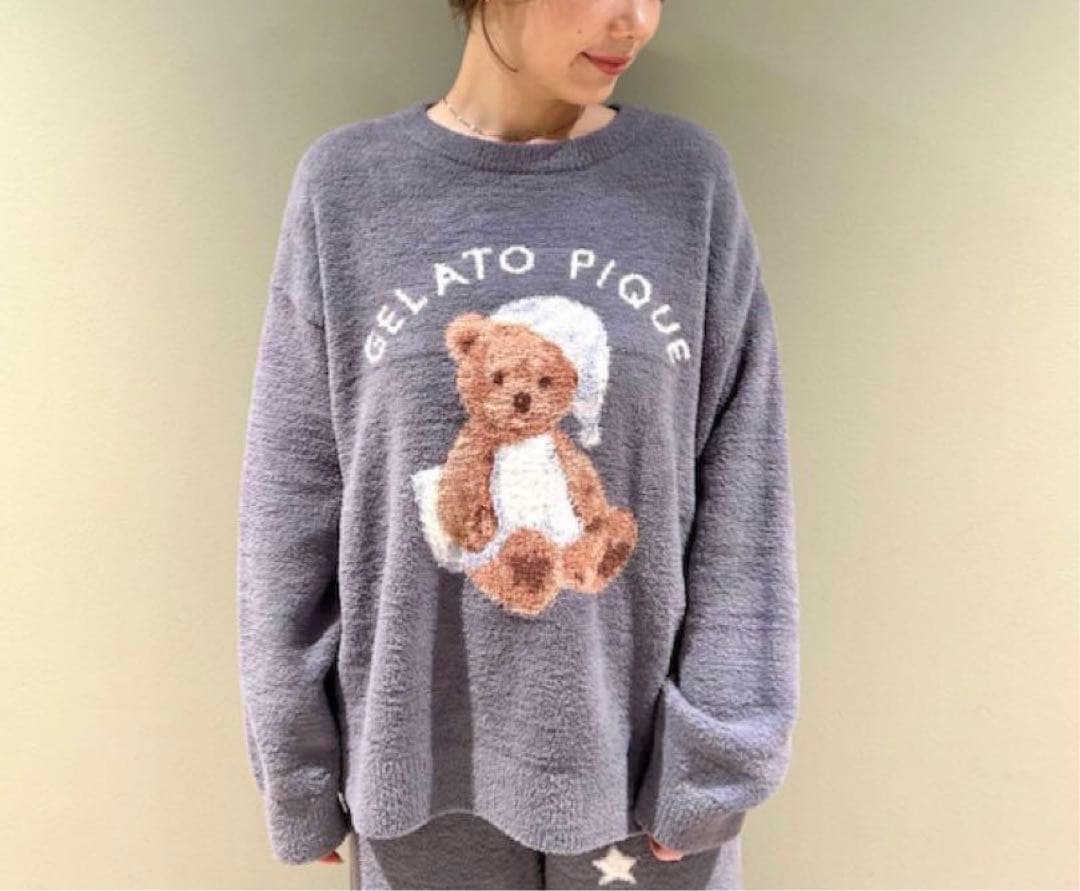 正規品♡ジェラートピケ GOOD NIGHT BEAR プルオーバー ネイビー