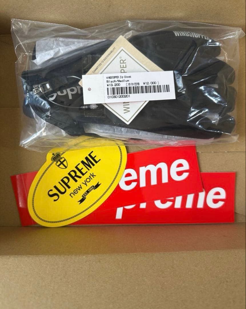 ★Supreme WINDSTOPPER Zip Gloves Black M★