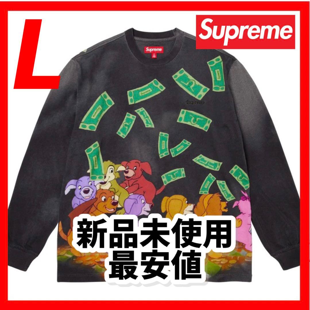 黒　Supreme All Dogs Go To Heaven L/S Top