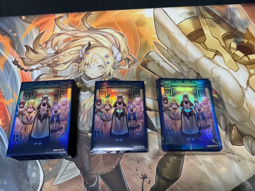 遊戯王　ドラゴンメイド　デッキ　スリーブ付き