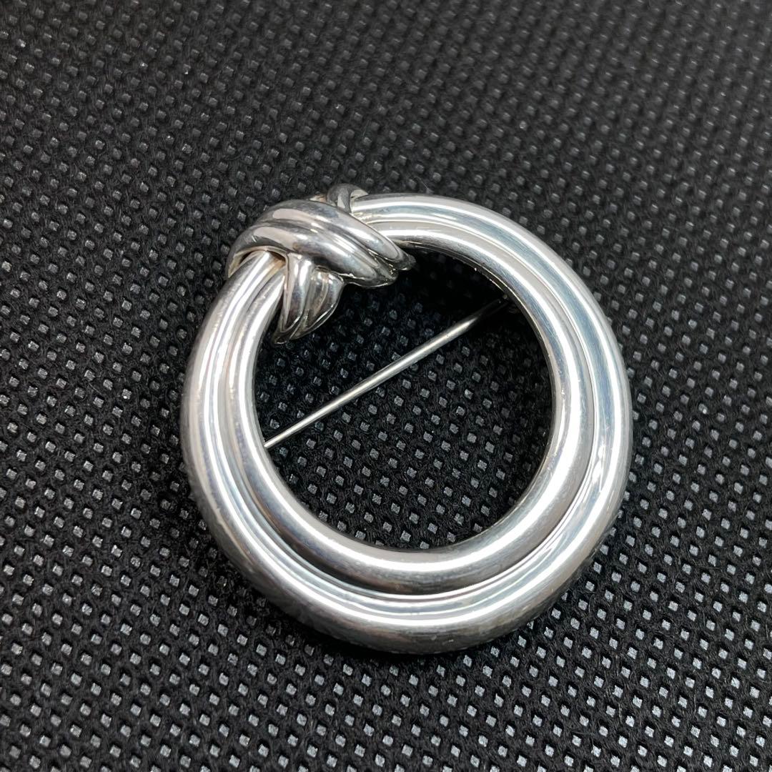 ティファニー　ブローチ　サークル　シグネチャー　シルバー　#A-106
