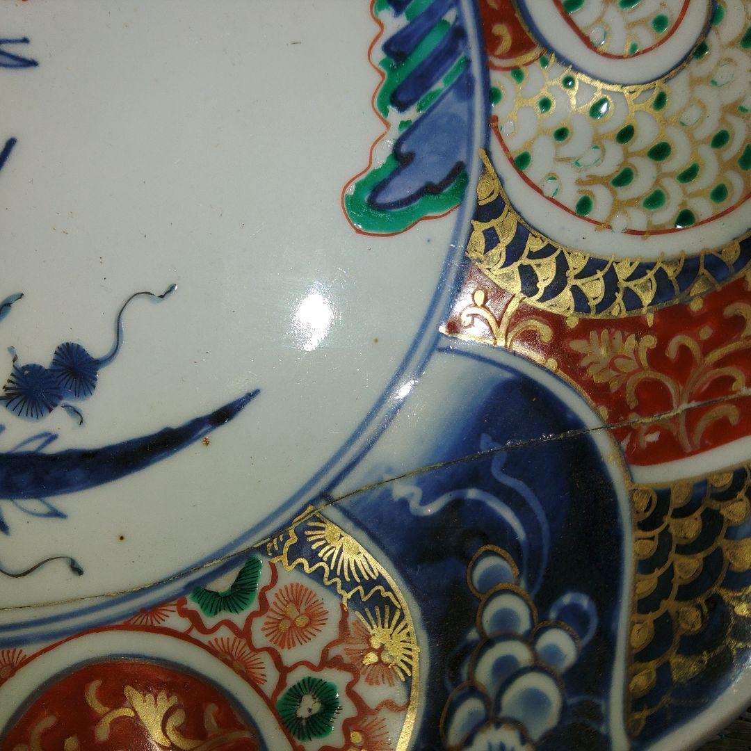 古伊万里　大明成化年製　輪花色絵皿