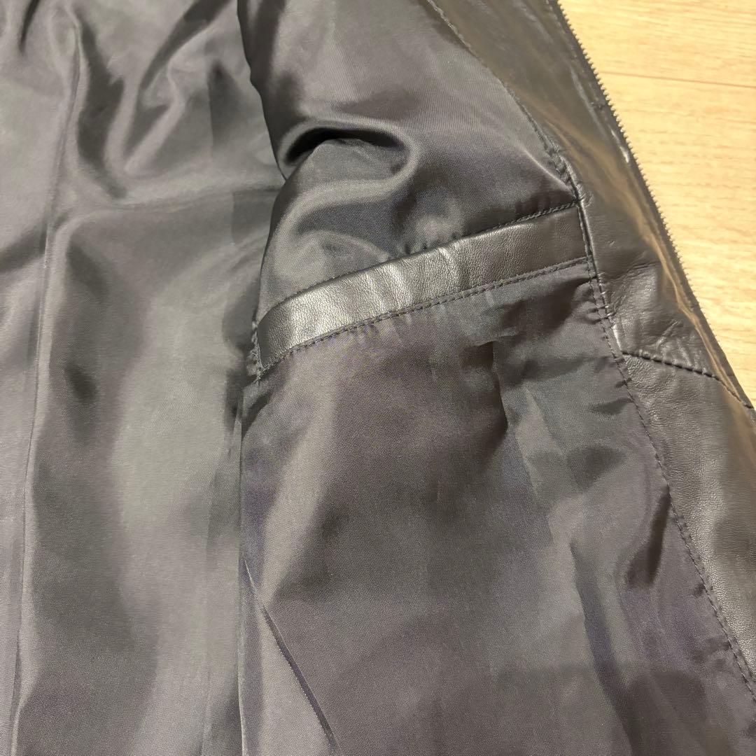 未使用品 JTPLEATHER 黒 シングル ライダース ジャケット M