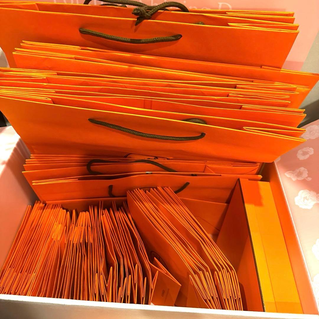 エルメス（オレンジショッパー）紙袋大量・箱類・リボン