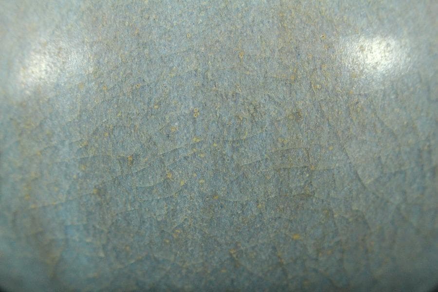 中国美術 紫斑釉 天球瓶 高17.5cm(LC124)