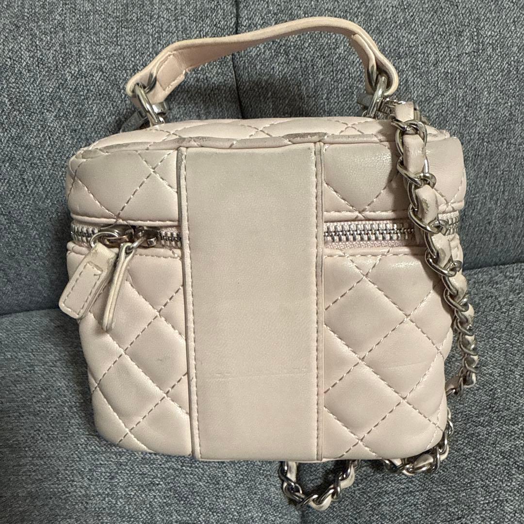 darich バニティ キルティングスクエアミニバッグ シルバーパーツ ピンク