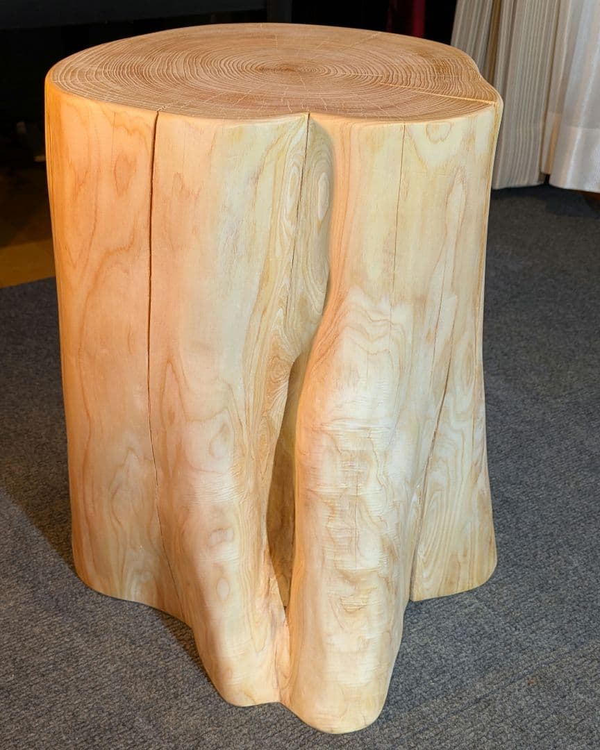 3104　檜⑤　切り株　丸太　椅子　 スツール　高さ約42㎝