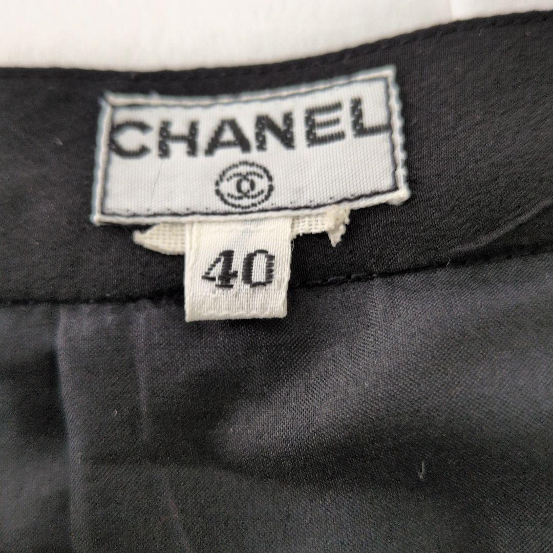 CHANEL 黒 プリーツスカート 40