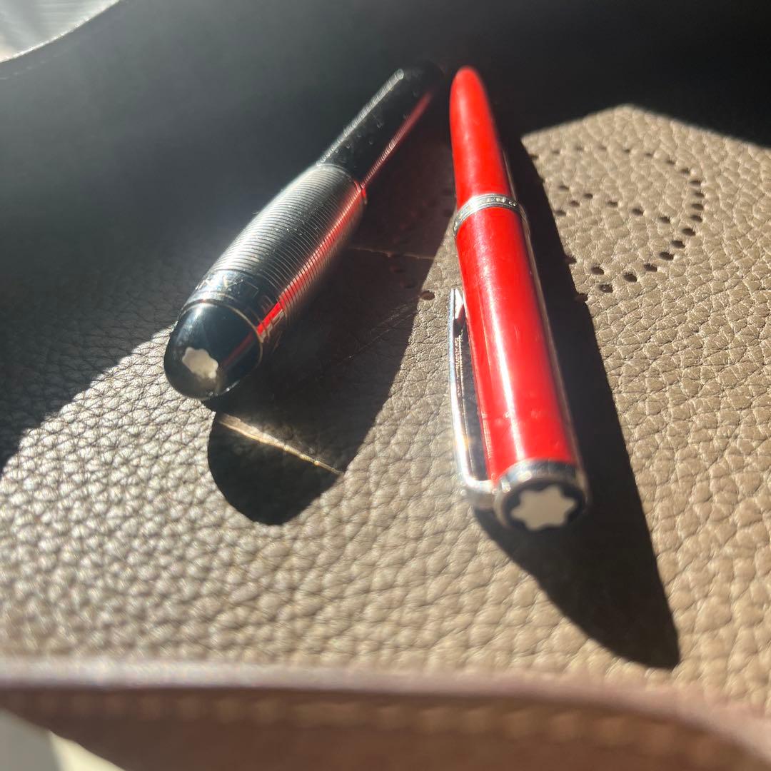 モンブラン2本セット赤と黒のボールペン