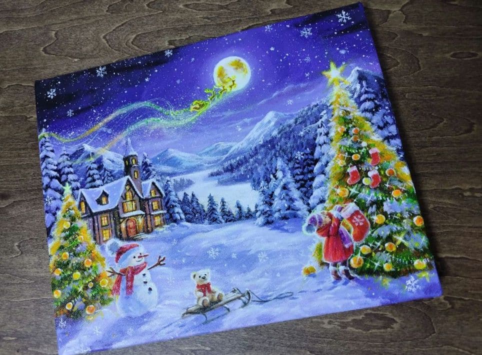 R*U様 【願いを込めて】アクリル画 F3 風景画 絵画