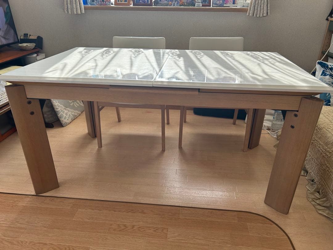 【なっち様⭐︎専用】シギヤマ家具⭐︎高級⭐︎伸長テーブル 白木目 北欧