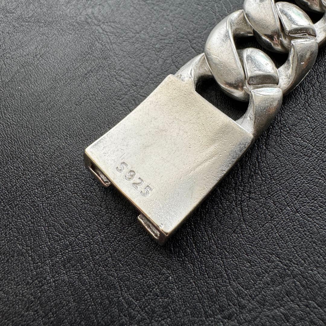 重厚 極太 喜平チェーン ブレスレット シルバー925 刻印あり ヴィンテージ