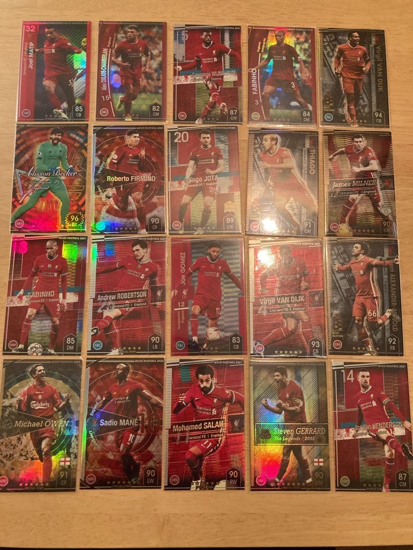 wccf footista リバプール　20枚セット