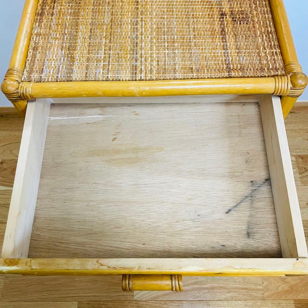 良品 ラタン ドレッサー　スツール　鏡台　椅子　化粧台　家具 イス