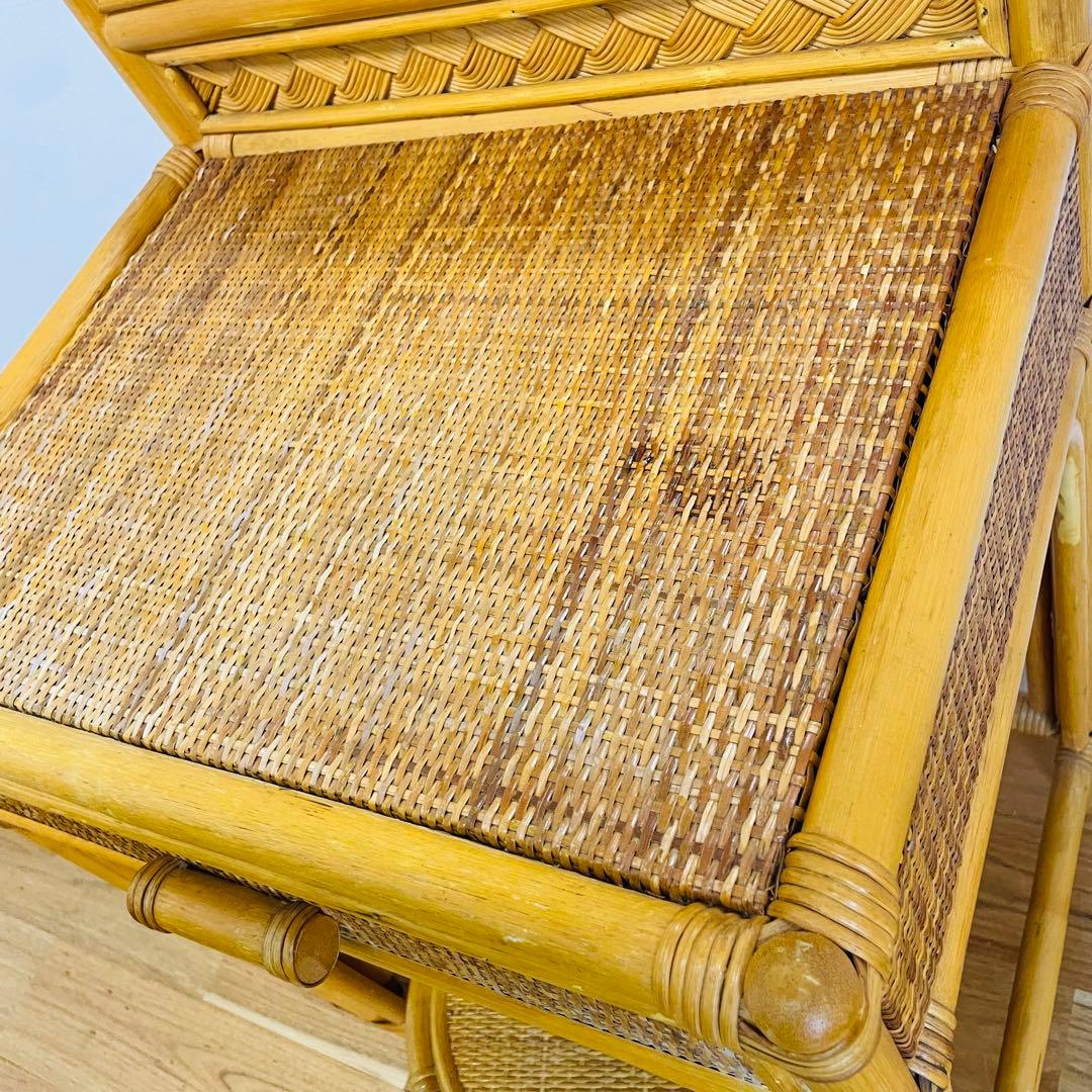 良品 ラタン ドレッサー　スツール　鏡台　椅子　化粧台　家具 イス