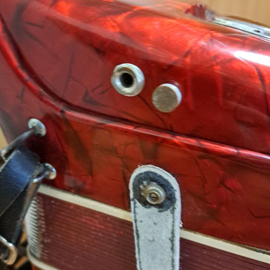 ヴィンテージレア品、EXCELSIOR .mod400アコーディオン 赤41鍵盤